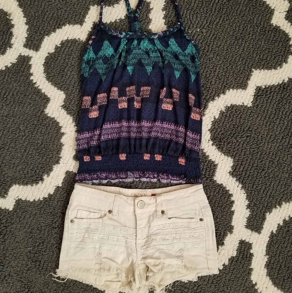 White Jean Shorts